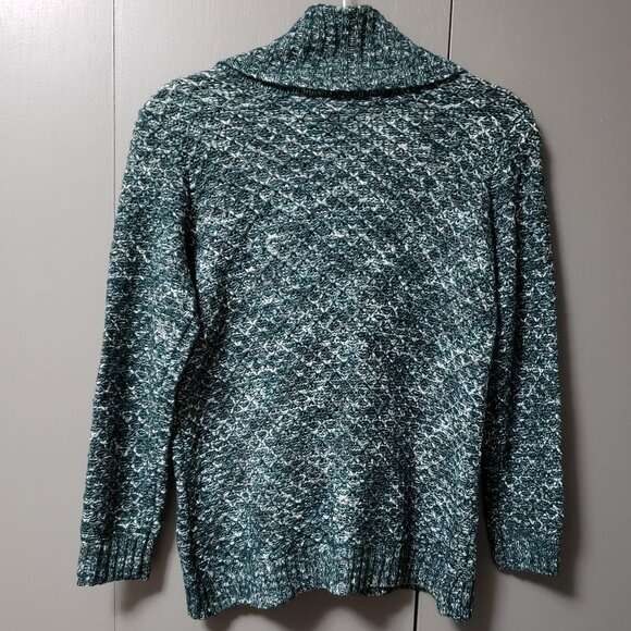 Cleo Petite Button Wrap Cowl Neck Sweater - Picture 4 of 8